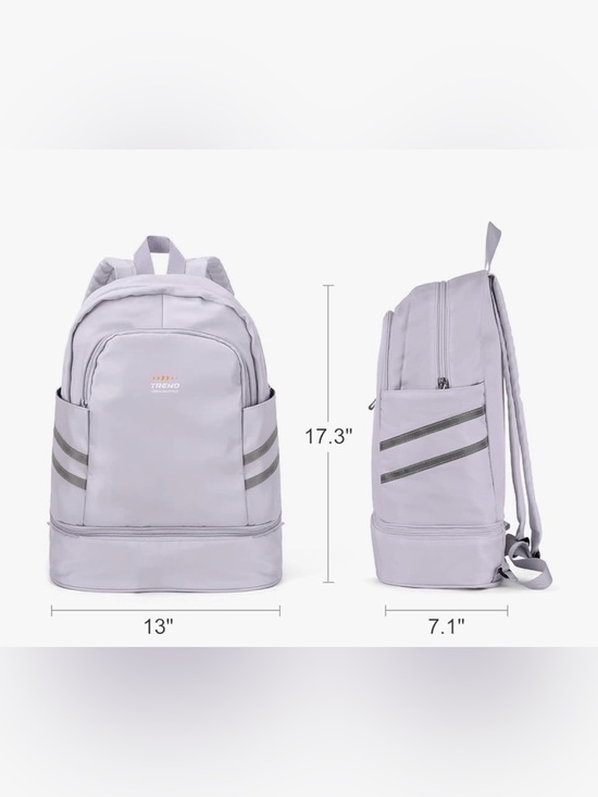 Coofay Lavender Backpack Shoe Wet Compartment main image 5